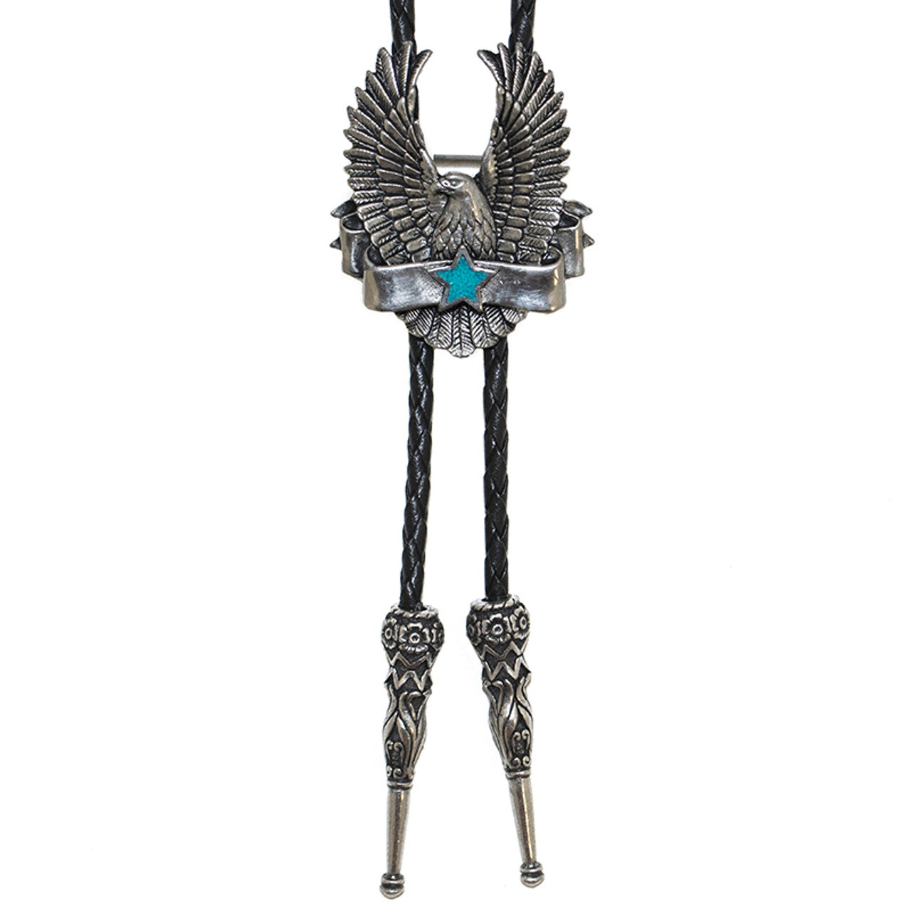 BT-258 Eagle & Star Design Bolo Tie