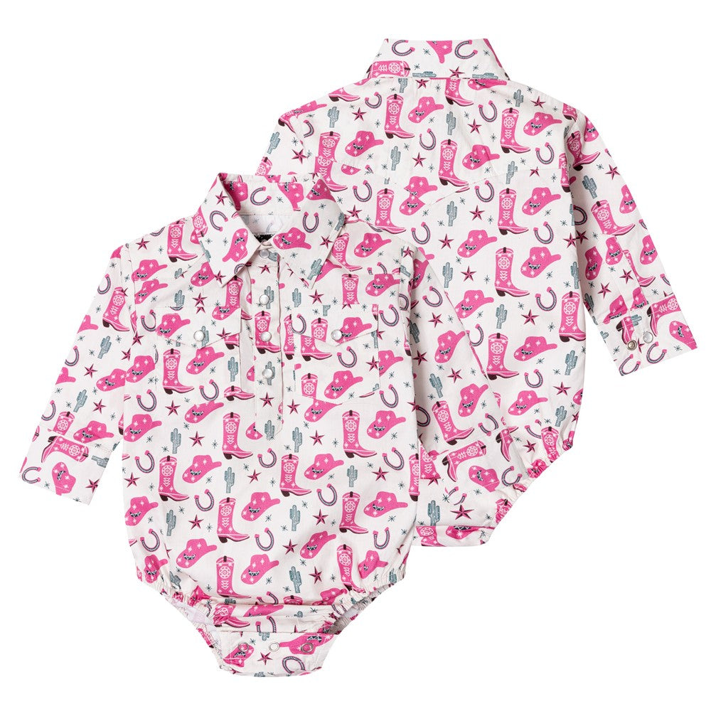 Stars & Stripes Baby Cowgirl Romper