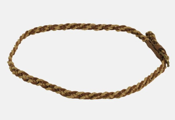 American Hat Makers Braidy | Braided Leather Hat Band with Brass Buckle
