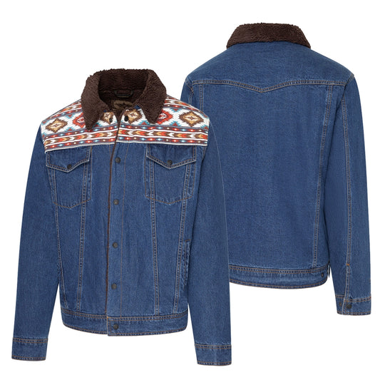 Bullock Mens Denim Western Jacket