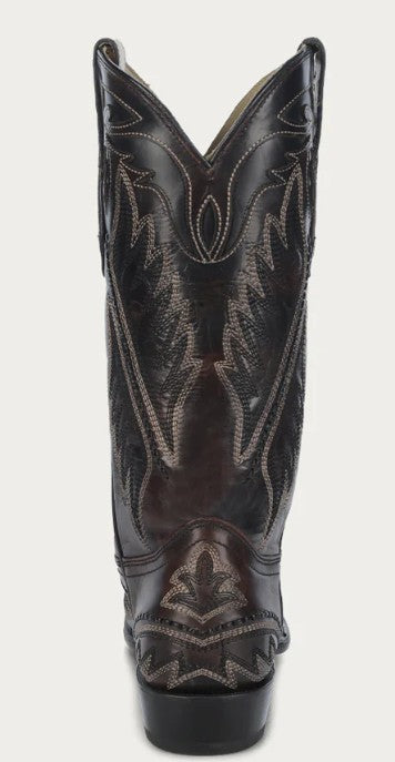 Corral C4150 Mens Woven Detail& Inlay with Brown Embroidery Snip Toe Cowboy Boots