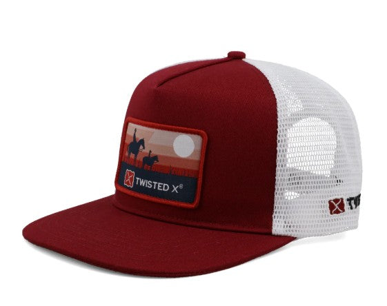 Twisted X Cap CAP007 in Red & White