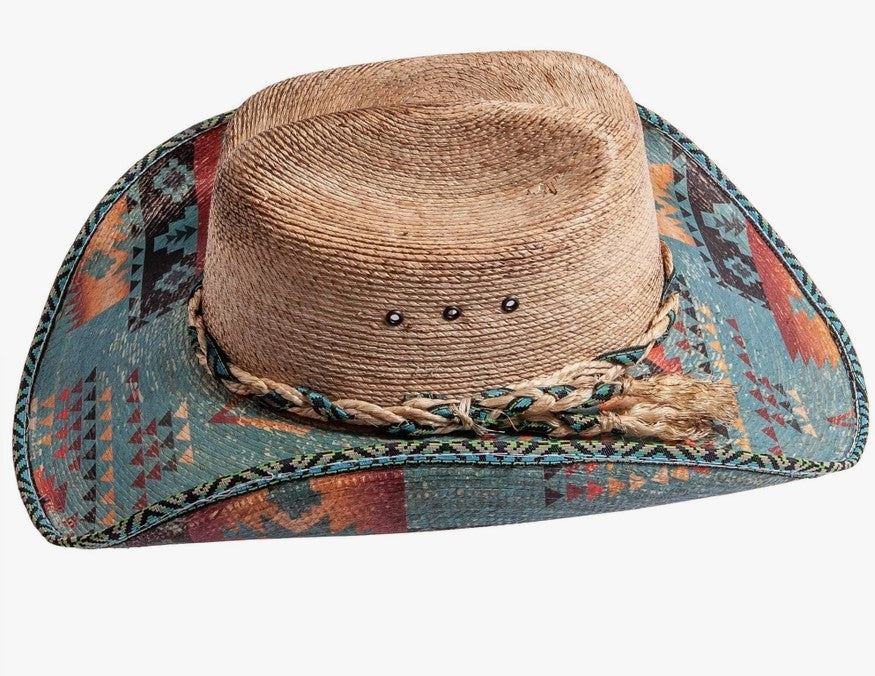 American Hat Makers Cassius Aztec Straw Cattleman Cowboy Hat