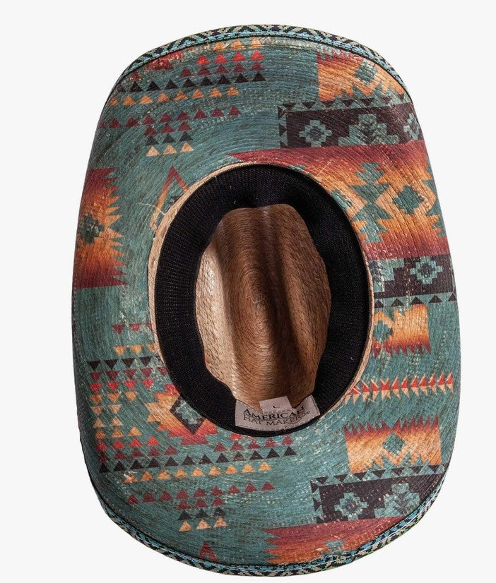 American Hat Makers Cassius Aztec Straw Cattleman Cowboy Hat