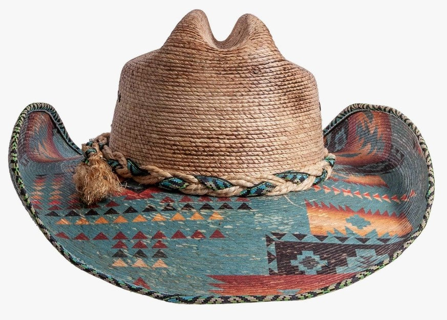 American Hat Makers Cassius Aztec Straw Cattleman Cowboy Hat