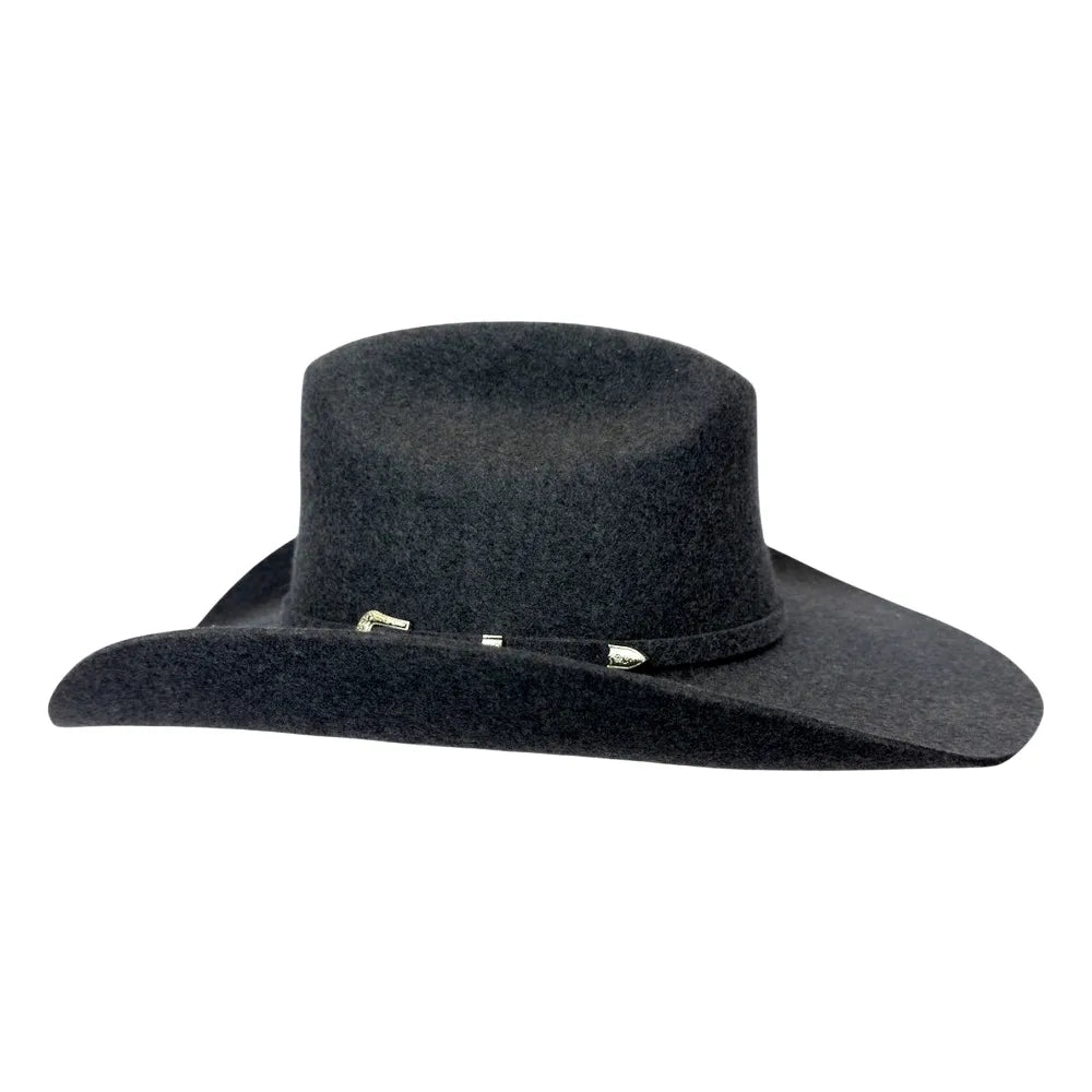 American Hat Makers Beau Cattleman Felt Cowboy Hat in Shadow Blue Tweed Fleck 710087