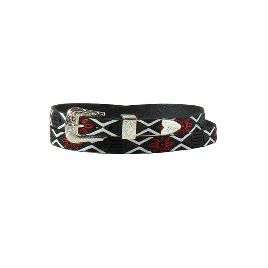 M&F Hatband 3D Western 1/2" Flower Arrow in Black D740001501