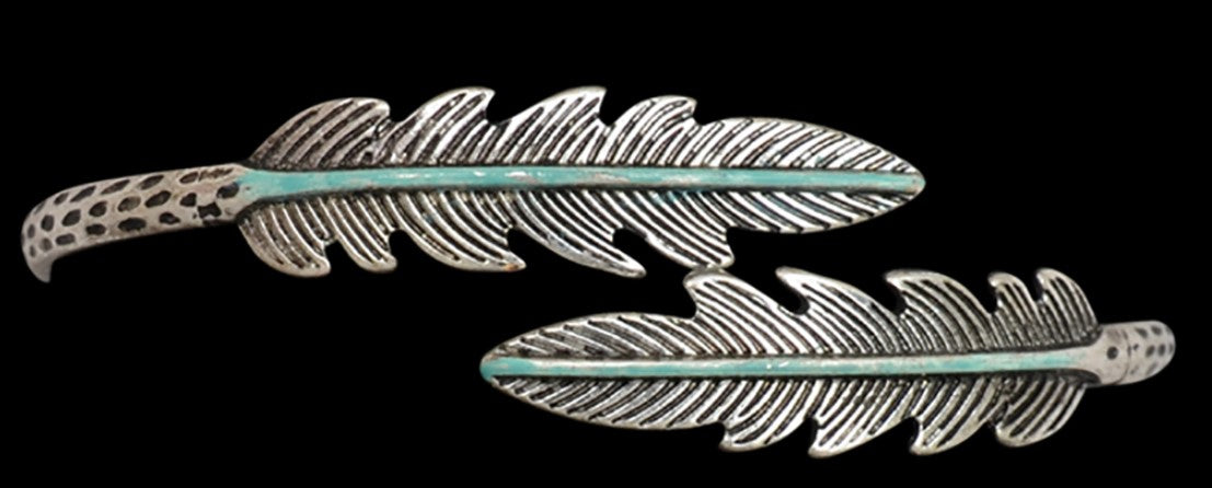 M&F Antique Silver Feather Bracelet DLB0335