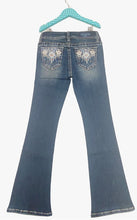 Load image into Gallery viewer, Grace Jeans Embellished Aztec Motif Detail Mid Rise Boot Cut EB-51837
