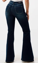 Load image into Gallery viewer, Grace Jeans Basic Dark Wash Contemporary Mid Rise Flares EL-9518
