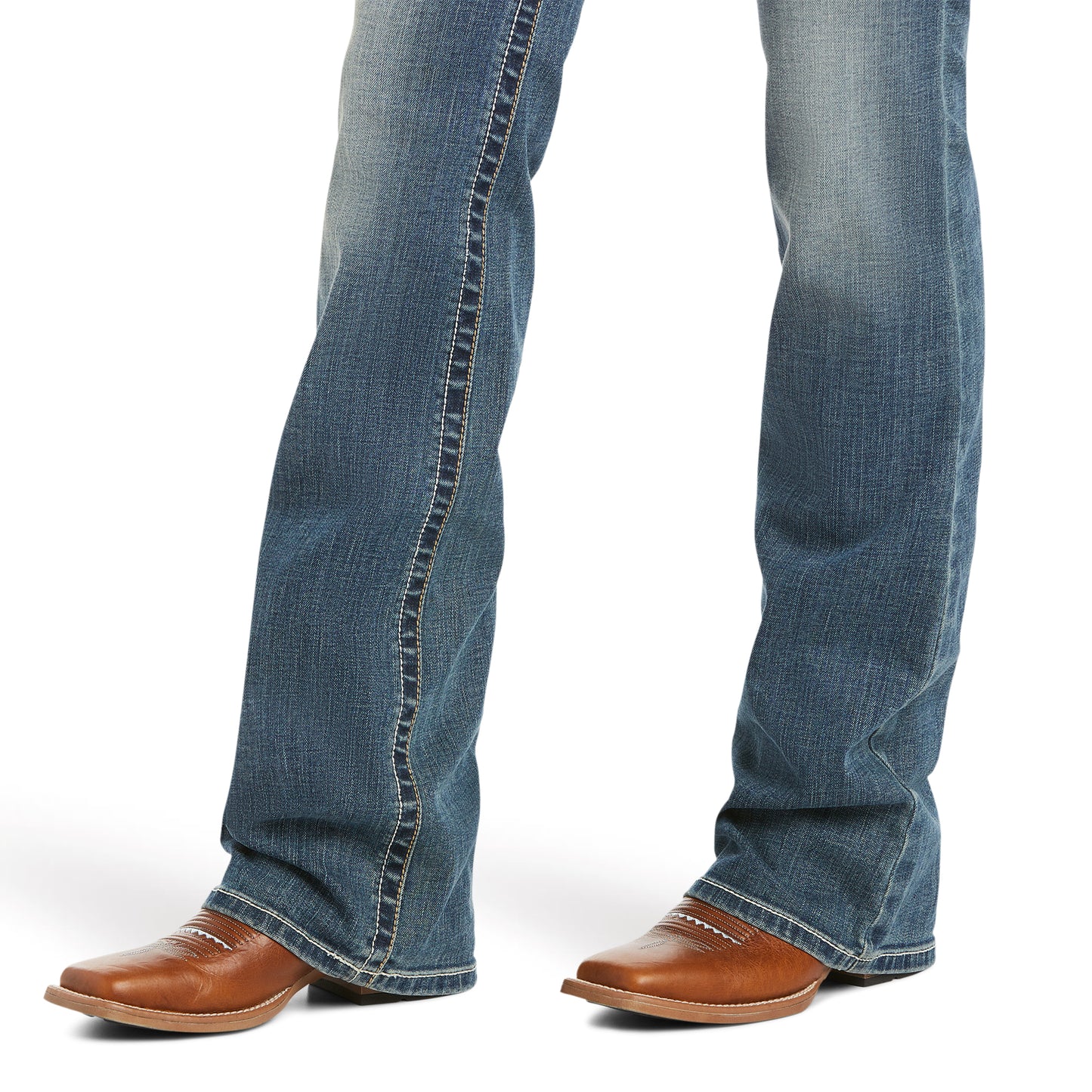 Ariat Ladies 10016202 R.E.A.L. Mid Rise Stretch Whipstitch Boot Cut Jeans