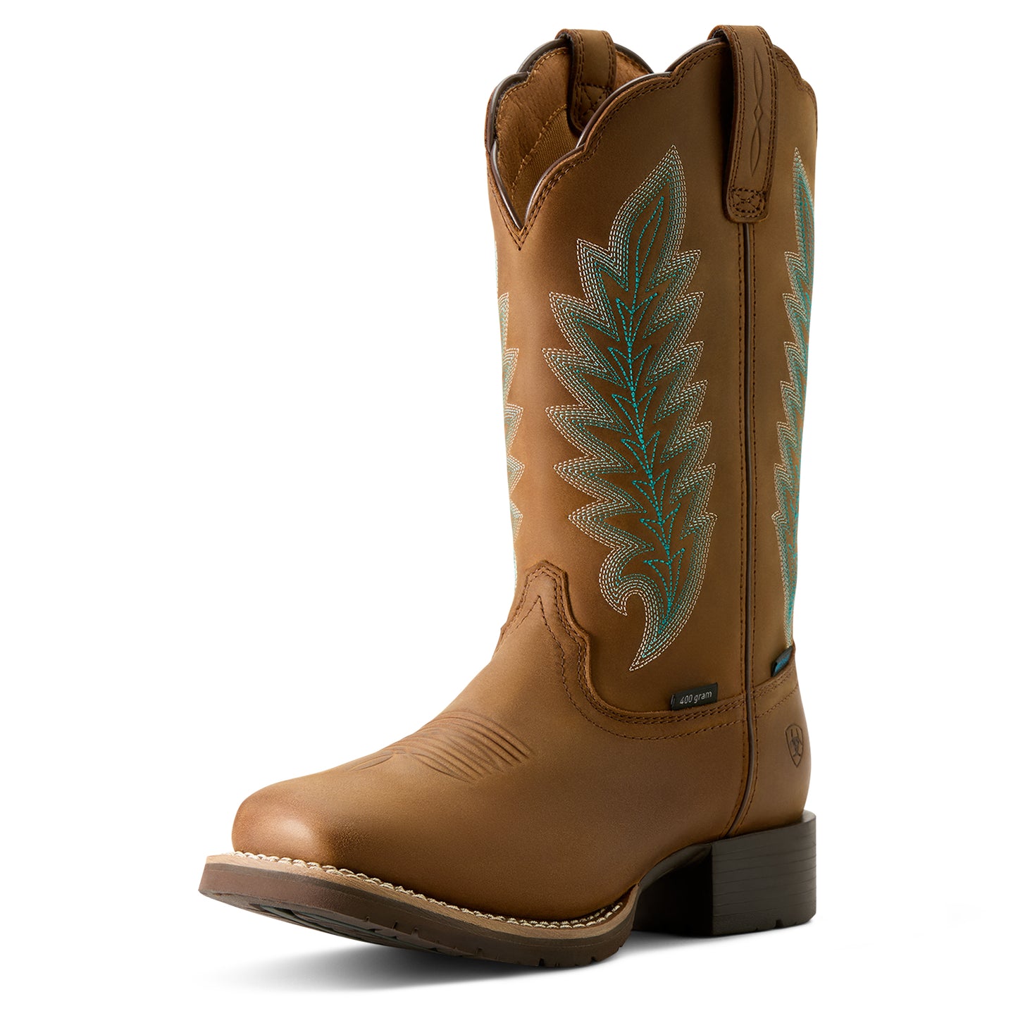 Ariat Ladies 10029728 Hybrid Rancher Waterproof 400g Western Boots in Oily Distressed Tan