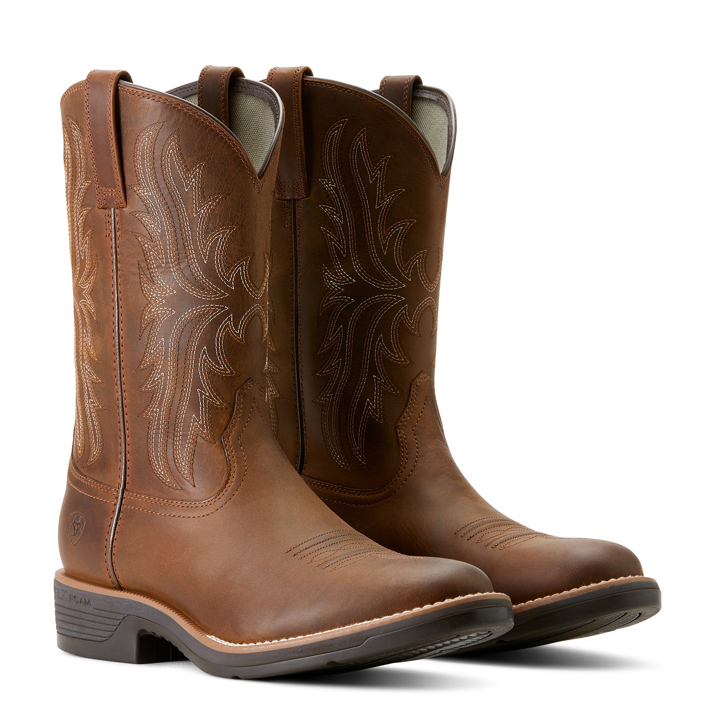 Ariat Mens 10053576 Ridgeback Round Toe Cowboy Boots in Distressed Tan