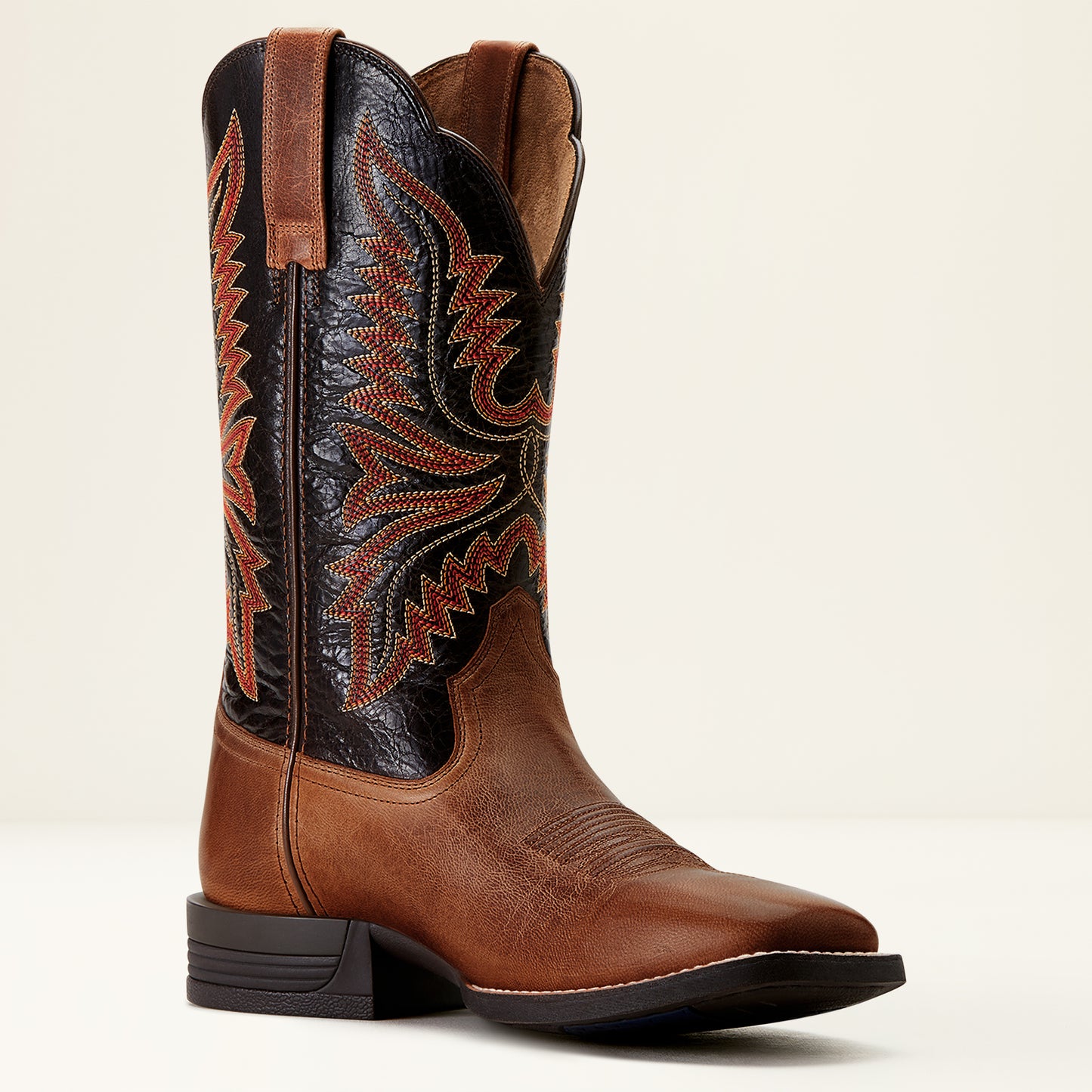 Ariat Mens 10053579 Brush Creek Western Boots in Mesa Tan and Thunder Brown