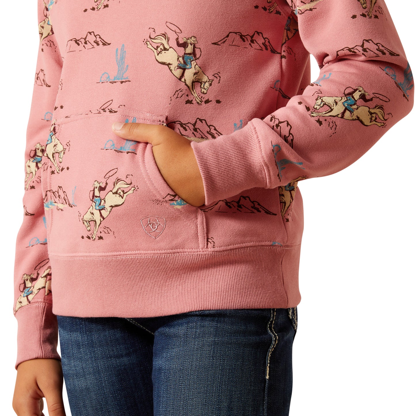 Ariat Youth Bronc Scene 1/4 Zip Sweatshirt 10062847