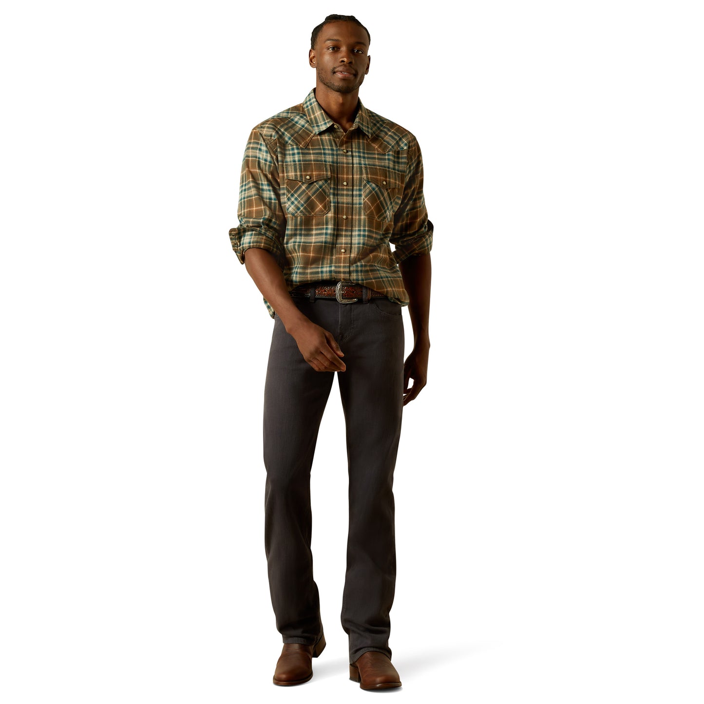 Ariat Mens Henry Retro Snap Long Sleeved Shirt 10062220