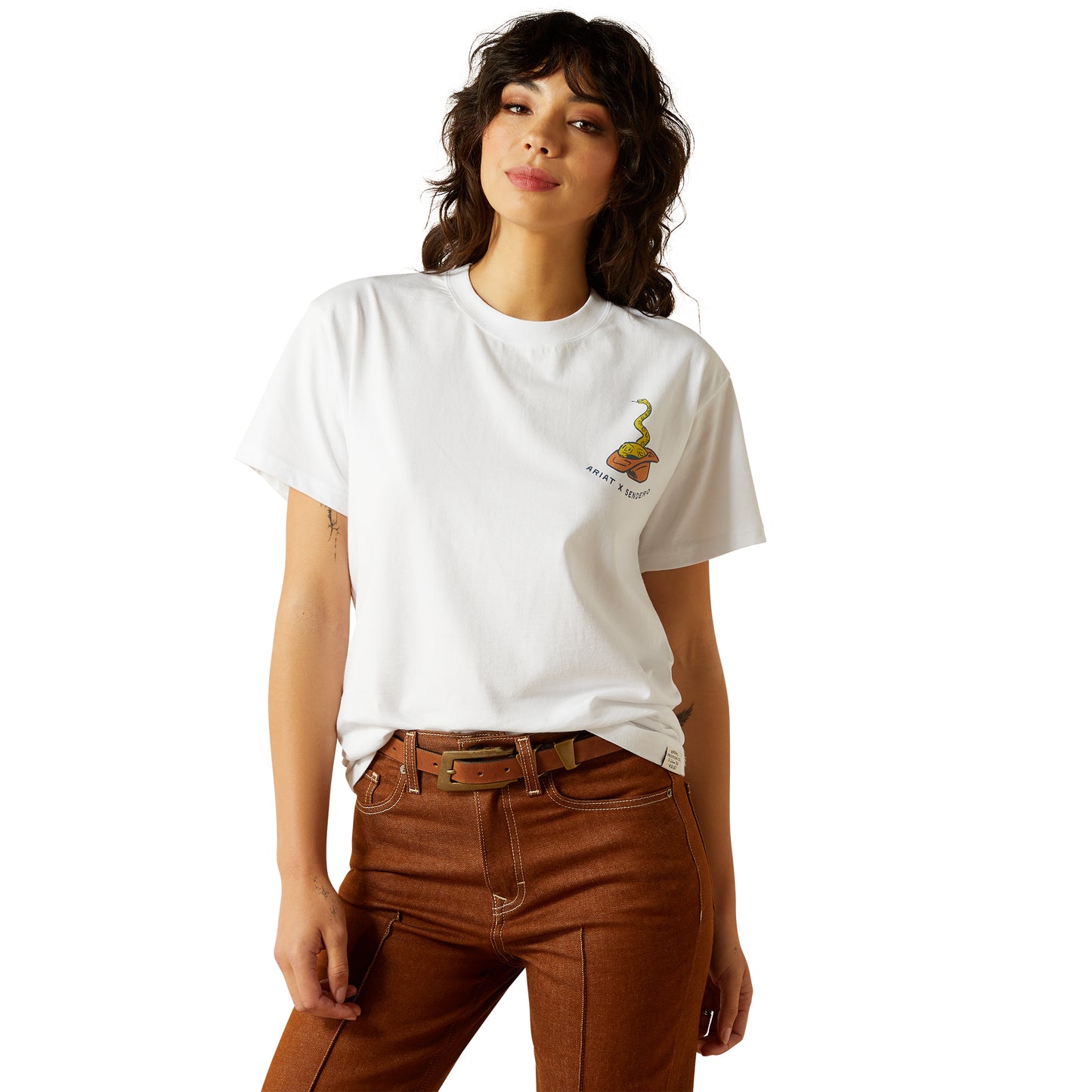 Ariat Unisex Sendero Fool Me Once T-Shirt 10062400 in White