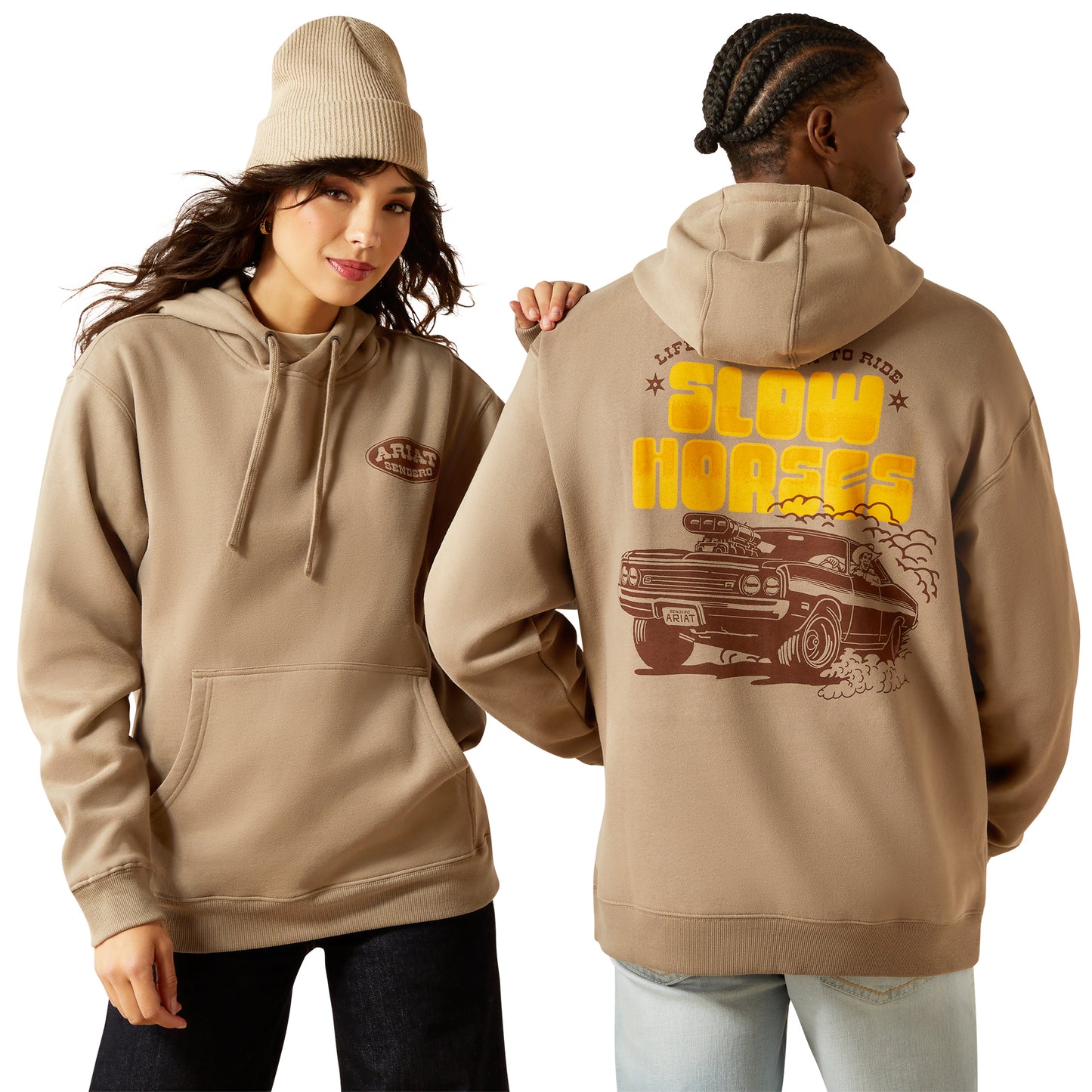 Ariat Unisex Sendero Slow Horses Hoodie in Brindle 10062503
