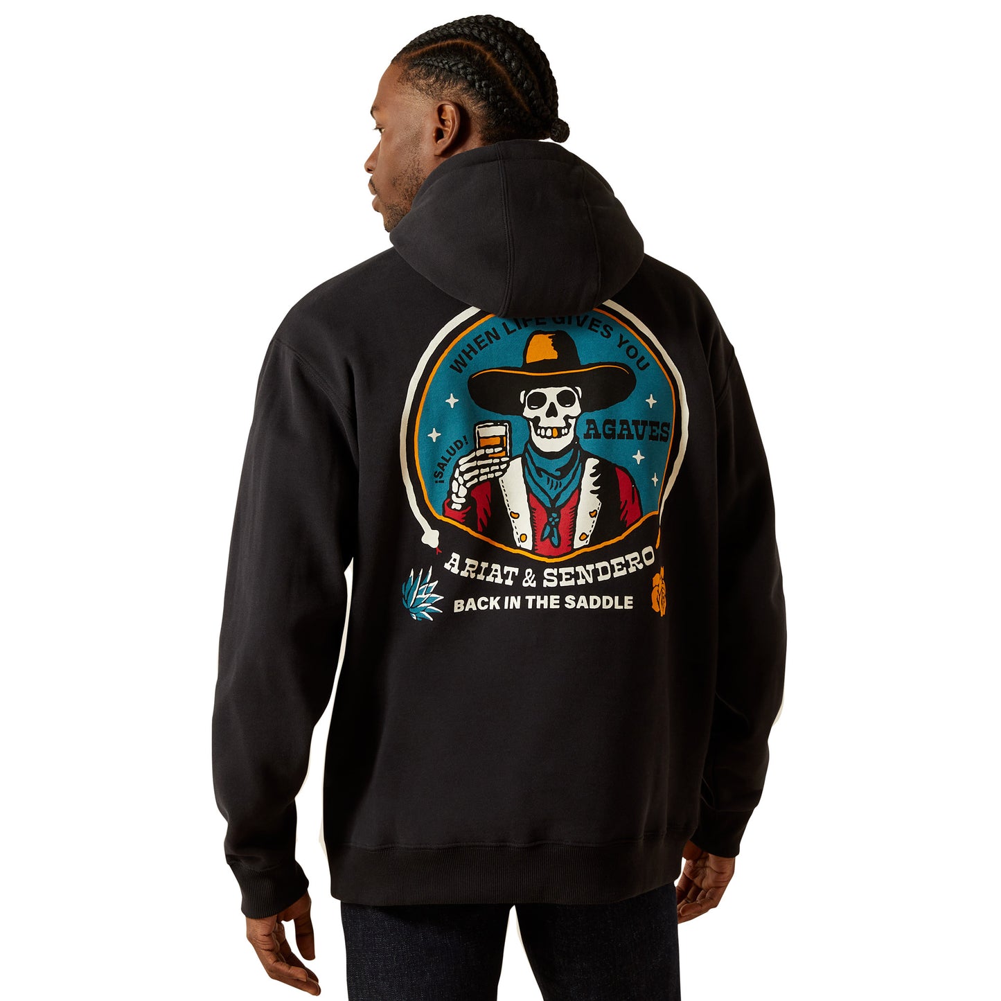 Ariat Unisex Sendero When Live Gives You Agaves Hoodie 10062504 in Black