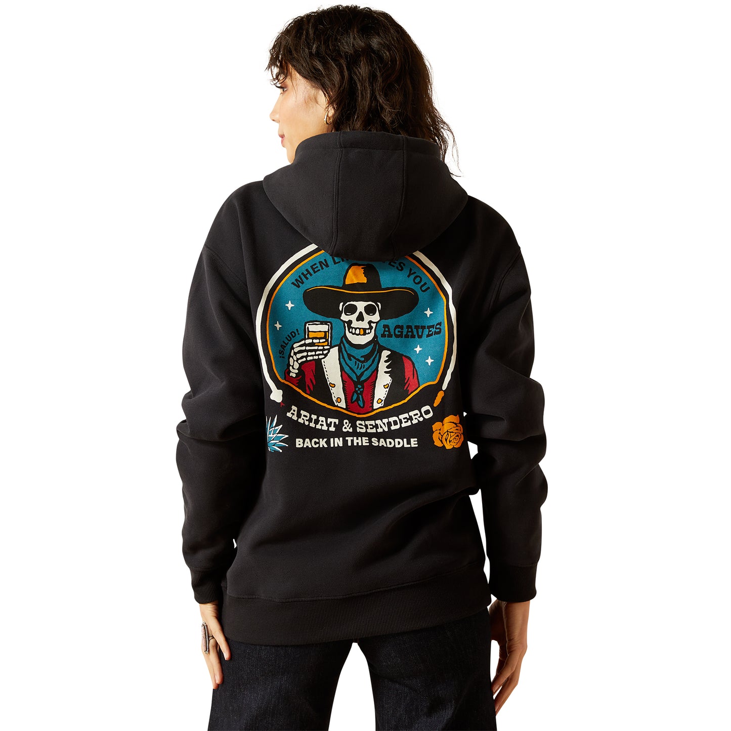 Ariat Unisex Sendero When Live Gives You Agaves Hoodie 10062504 in Black