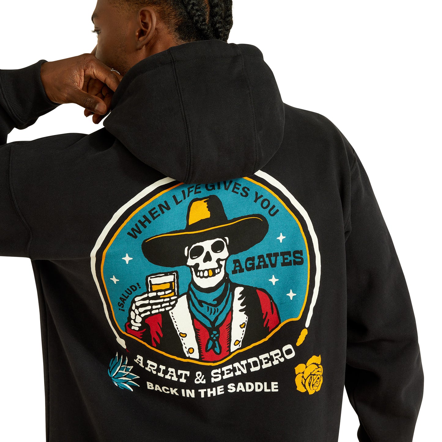 Ariat Unisex Sendero When Live Gives You Agaves Hoodie 10062504 in Black