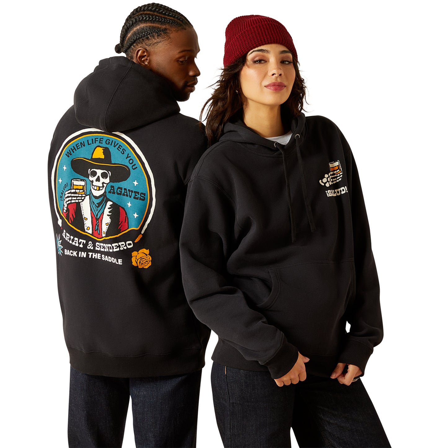 Ariat Unisex Sendero When Live Gives You Agaves Hoodie 10062504 in Black