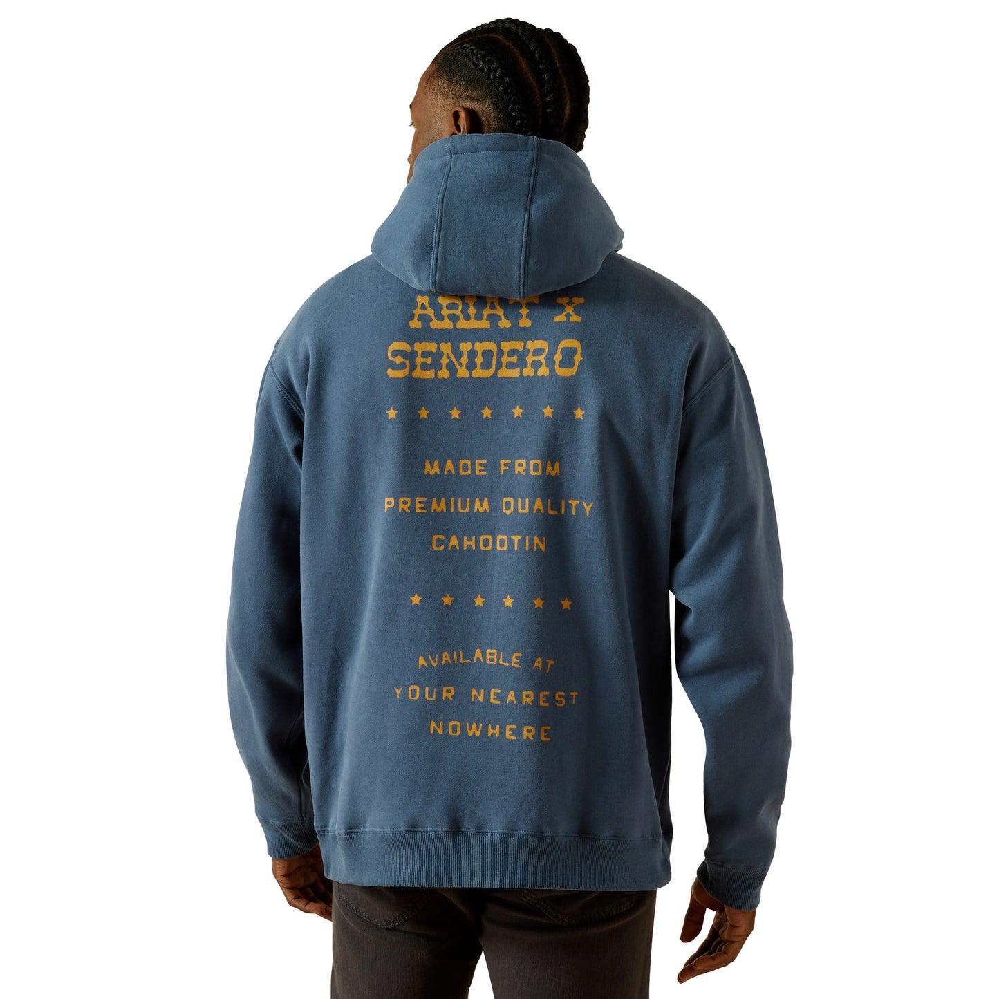Ariat Unisex Sendero Back in the Saddle Hoodie 10062505 in Dark Demin