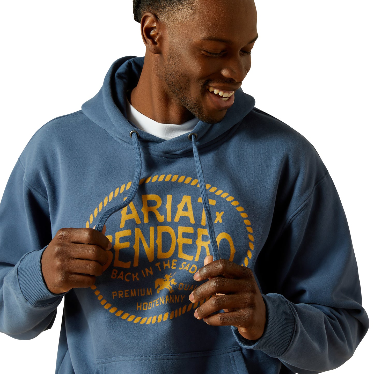 Ariat Unisex Sendero Back in the Saddle Hoodie 10062505 in Dark Demin
