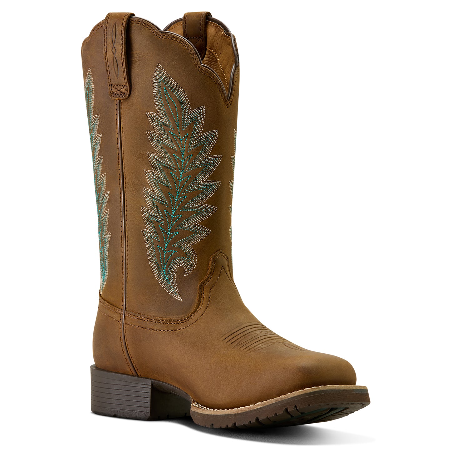Ariat Ladies 10029728 Hybrid Rancher Waterproof 400g Western Boots in Oily Distressed Tan