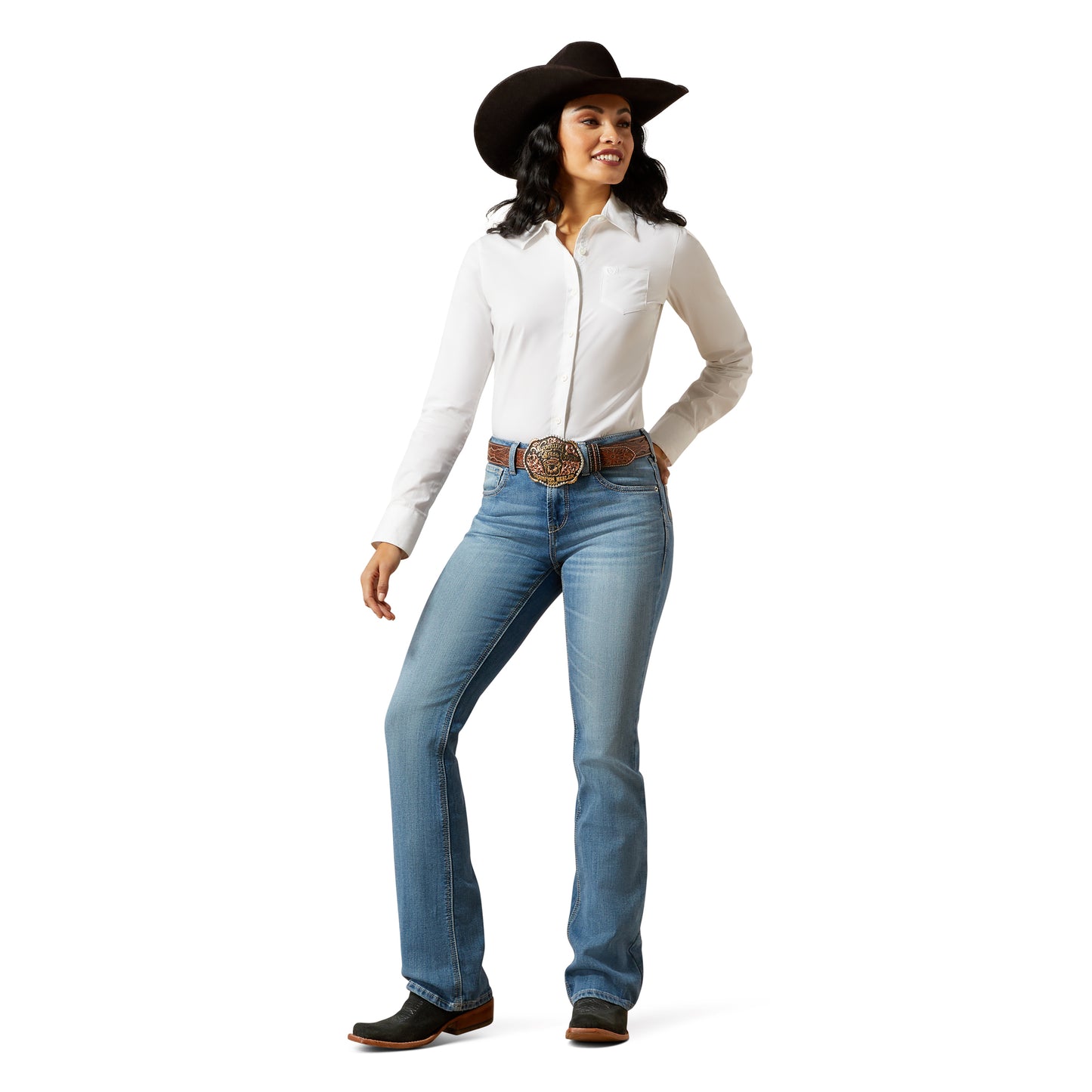 Ariat Ladies 10061735 High Rise Rowyn Boot Cut Jeans