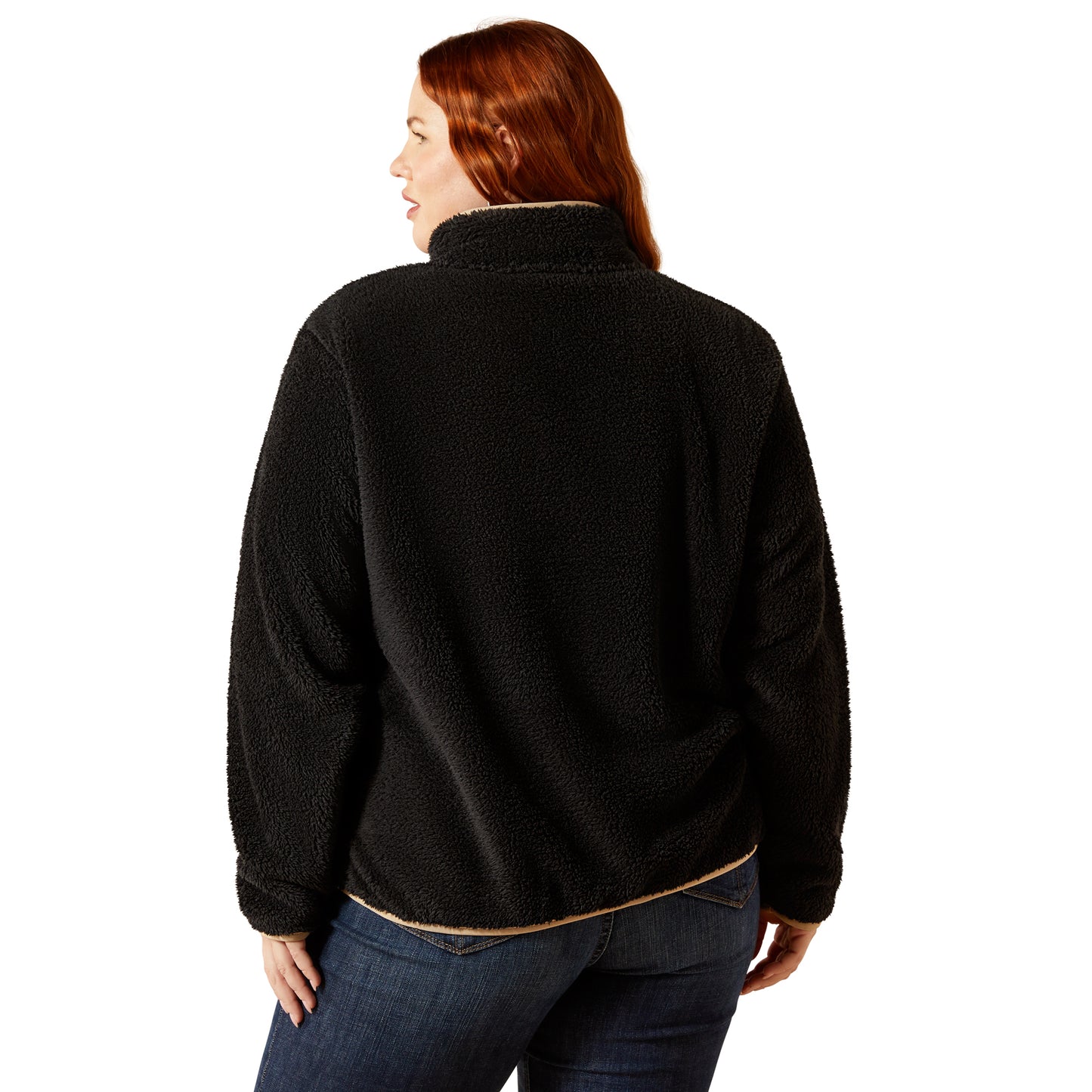 Ariat Ladies 10062612 Berber Snap Front Sweatshirt in Black