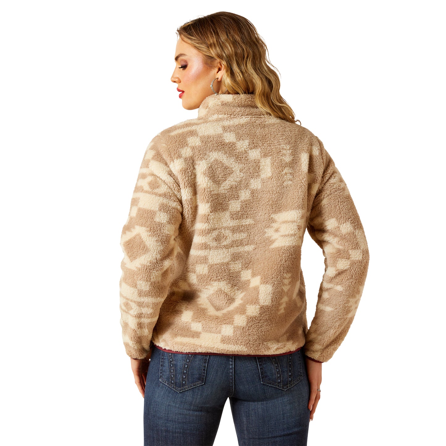 Ariat Ladies 10062615 Berber Snap Front Sweatshirt in Lone Ridge Print