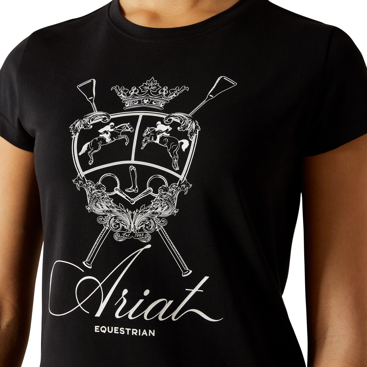 Ariat Youth 10062568 Ritzy Logo T-Shirt in Black