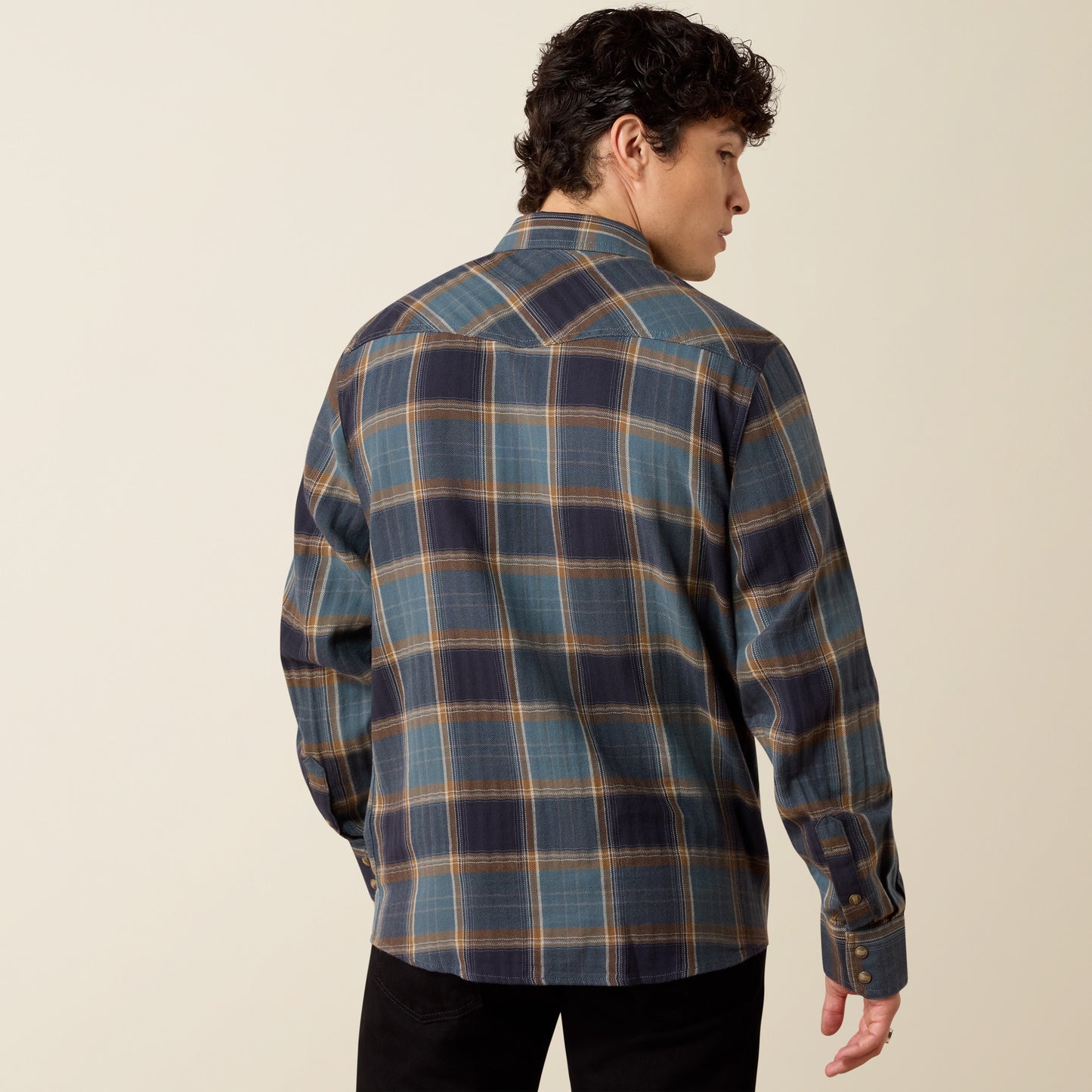 Ariat 10079341 Mens Retro Harbert Fitted Snap Shirt