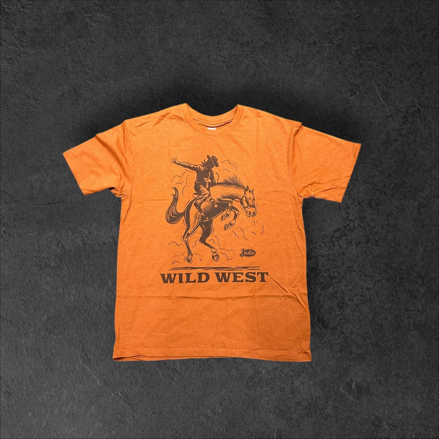 Justin Brands T-Shirt J-G3163 Wild West in Heather Rust
