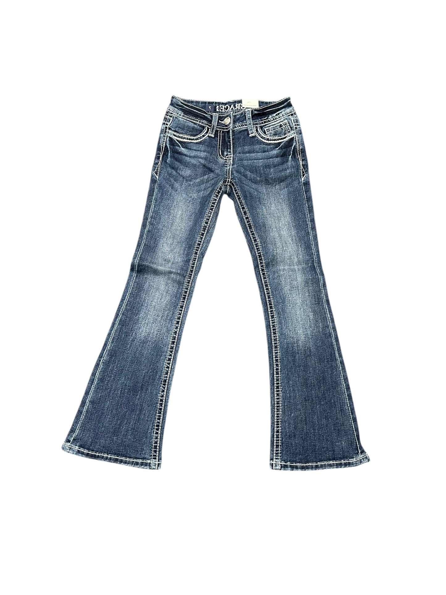 Grace Jeans Steer Head Embroidered Girls Bootcut Jeans GBS701