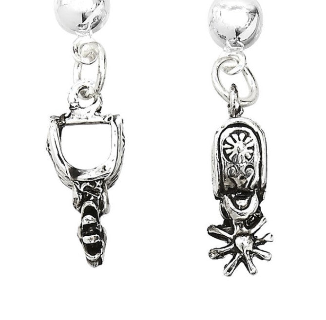 Western Express HE-142 Spur Earrings in Cowboy Hat Gift Box