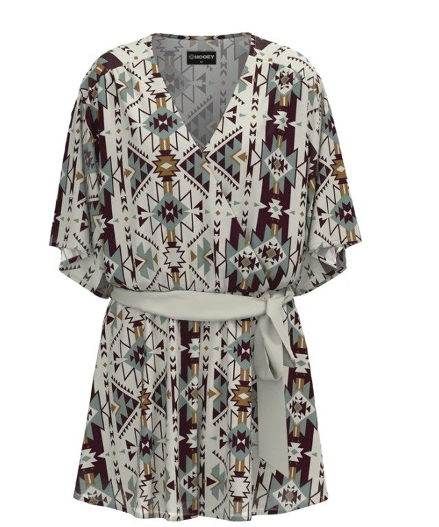 Hooey Ladies Romper Cream/ Aztec HR002CRAZ