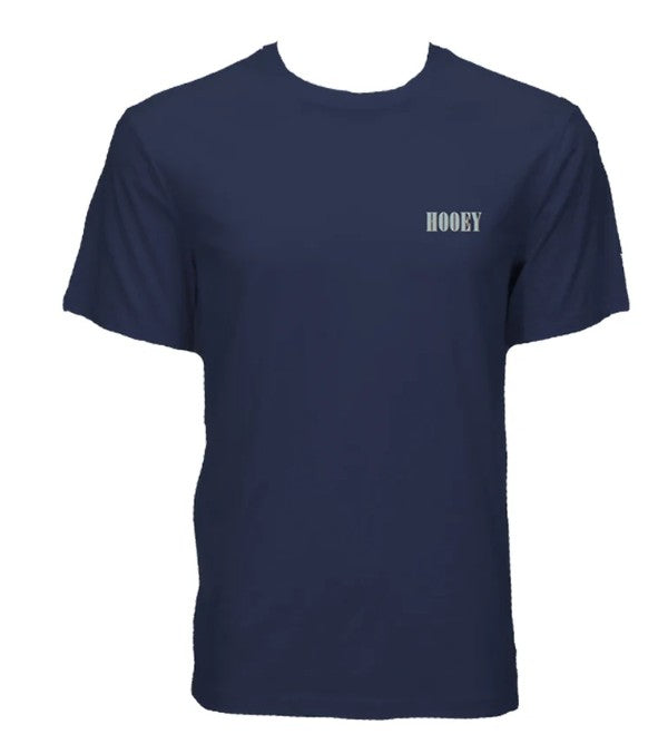 Hooey "Wild Ride" T-shirt Blue w/Light Blue & White Hooey Logo HT1911NV