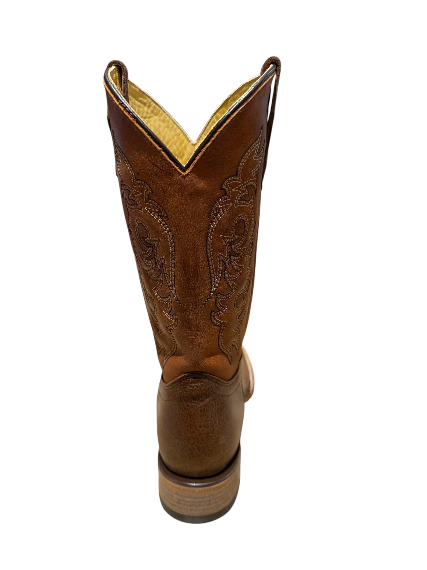 Corral Teens T0217 in Brown/Shedron Embroidery Square Toe Western Boots