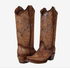Circle G by Corral Ladies Western Embroidery Brown Boots L2038