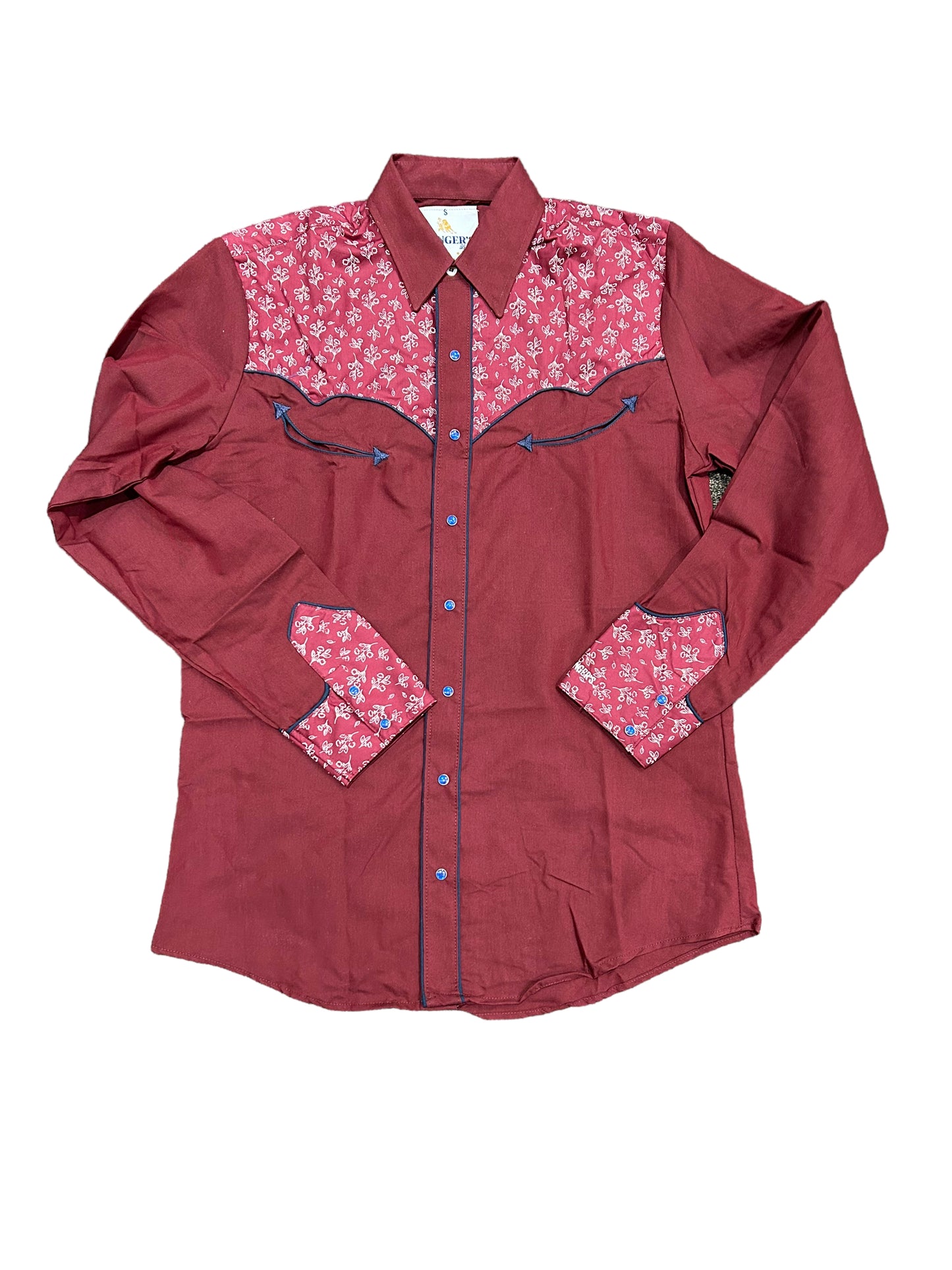 Rangers Ropa Burgundy 159CA01 Western Shirt