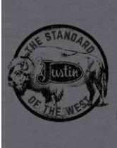 Justin Brands Kids T-Shirt Free Range County Kid in Charcoal J-G3168