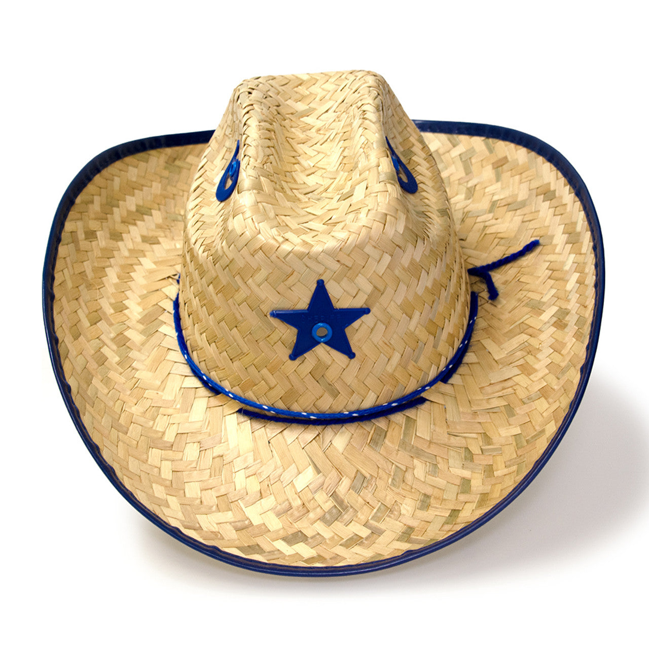 Western Express JJ-5 Palm Straw Hat Sheriff Blue