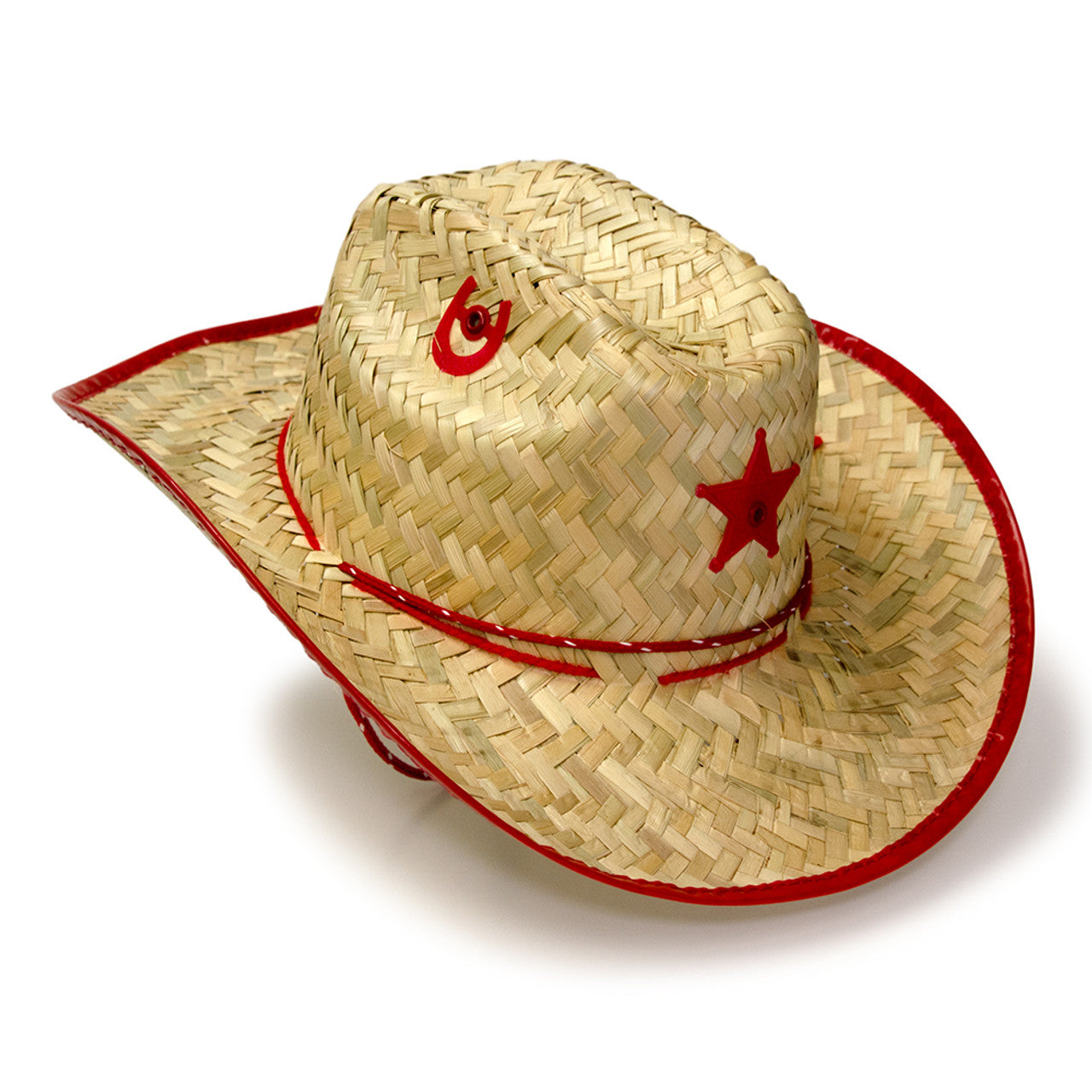 Western Express JJ-5 Palm Straw Hat Sheriff Red