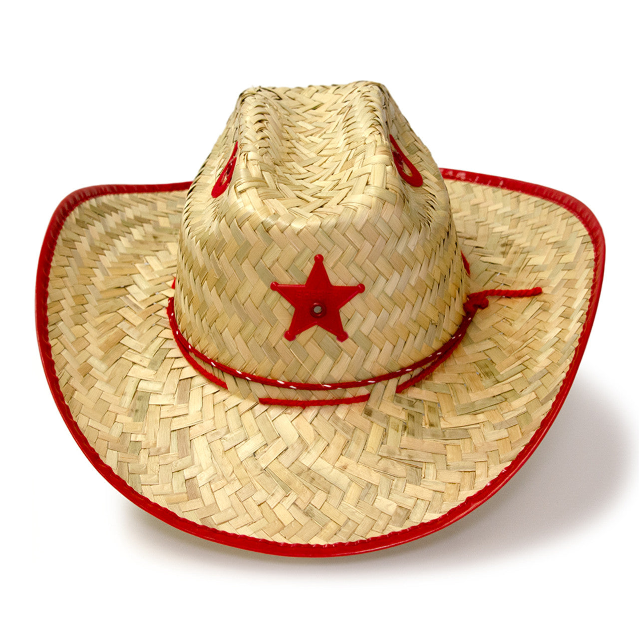 Western Express JJ-5 Palm Straw Hat Sheriff Red