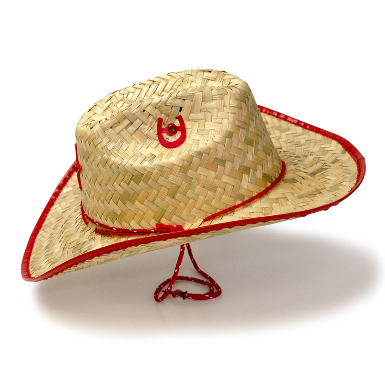 Western Express JJ-5 Palm Straw Hat Sheriff Red