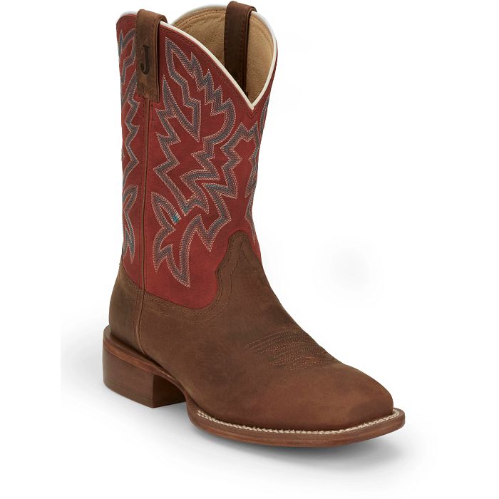 Justin Boots FN7011 Jackpot in Pecan Mens Cowboy Boots