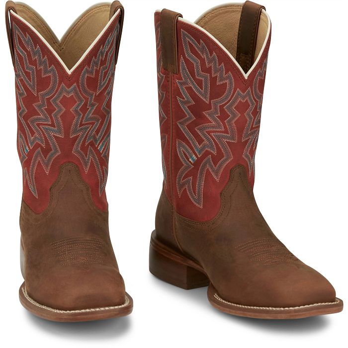 Justin Boots FN7011 Jackpot in Pecan Mens Cowboy Boots