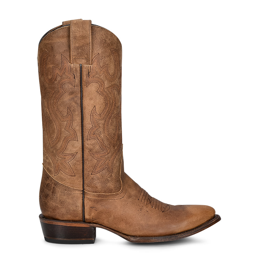 Circle G by Corral Men's L5888 Tan Embroidery Round Toe Cowboy Boot